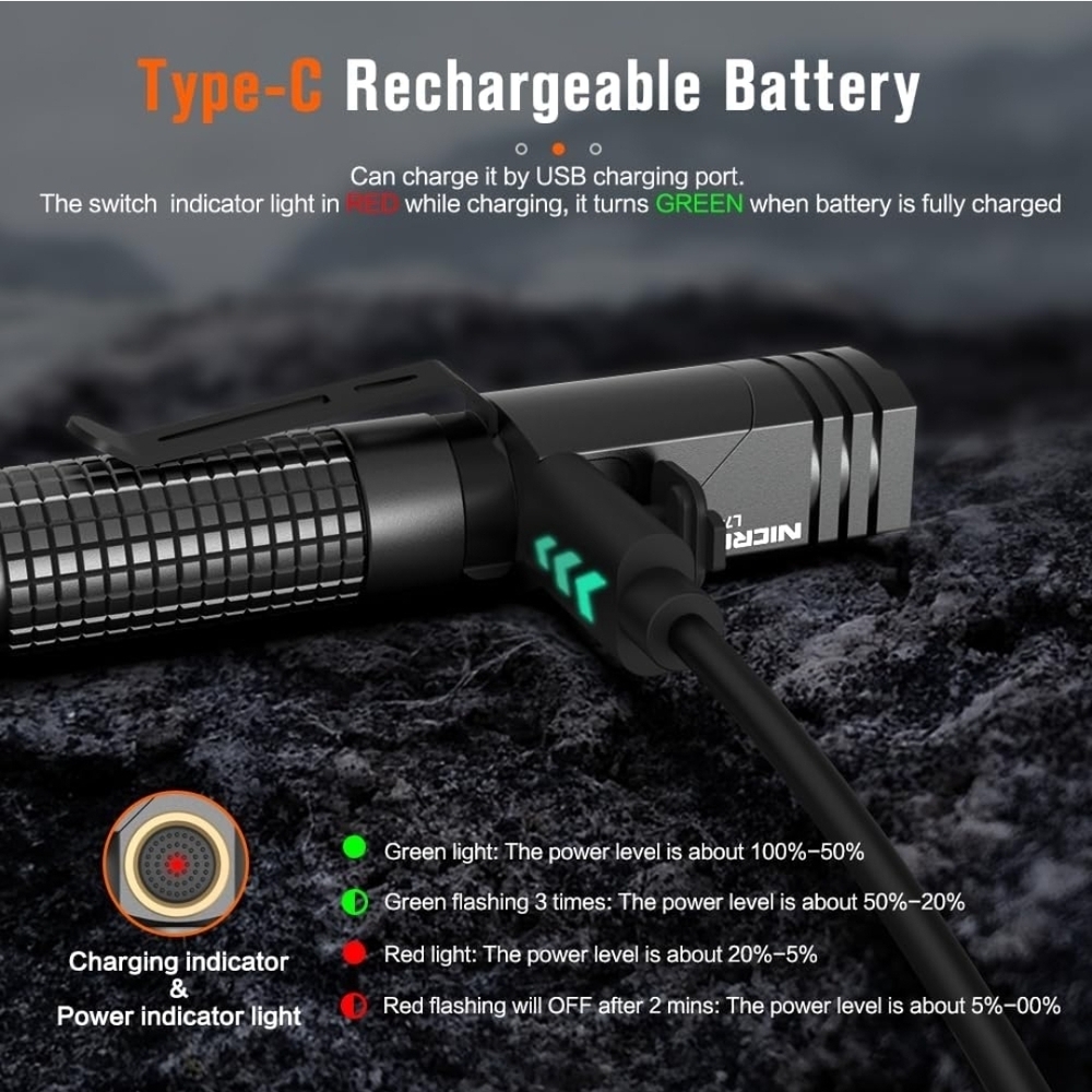 Nicron L74 Mini Black Flashlight - Picture 5 of 7